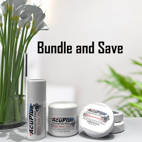 AcuPlus Ultimate Comfort Bundle – Cream, Roll-On, and 3 Bath Bombs
