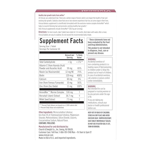 Viviscal Advanced Hair Growth Supplement – 180 tablets