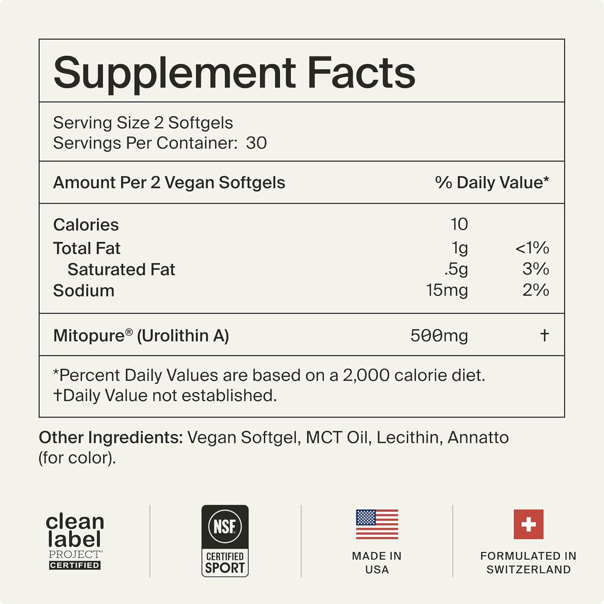Time-Line Mitopure Urolithin A Longevity Supplement 60 Softgels