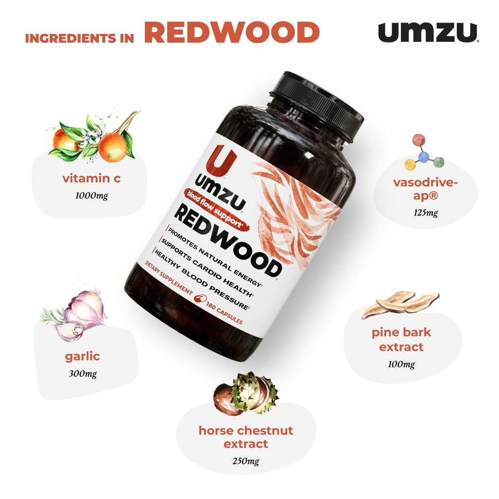 UMZU Redwood Max Nitric Oxide Booster, 1-Month Supply – Advanced Nitric Oxide