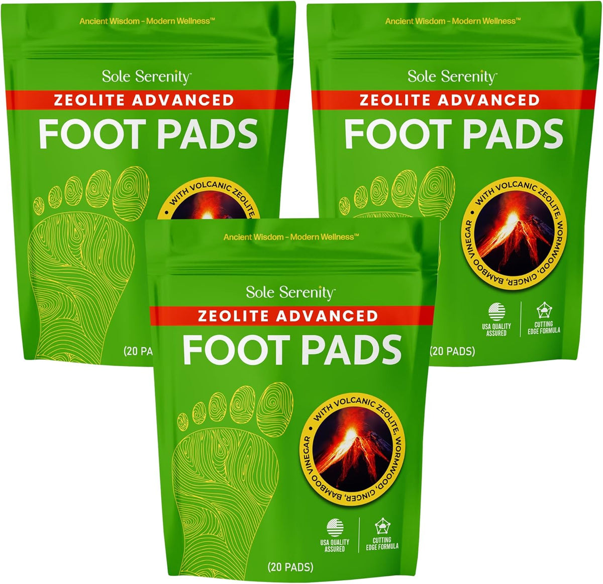 Detox Foot Pads - Zeolite, Ginger, Wormwood