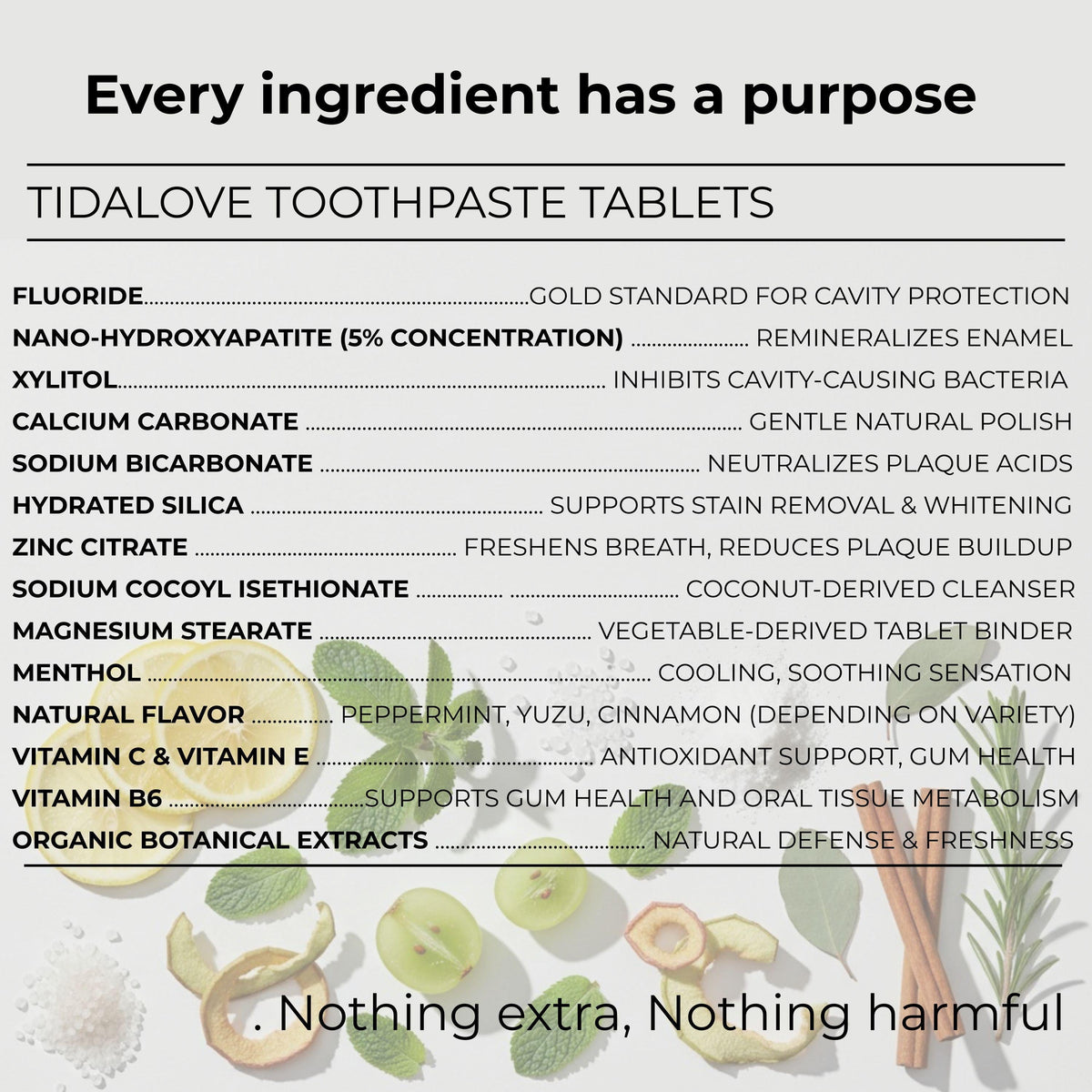Fluoride Cinnamon Spice Toothpaste Tablets – 1-Month Supply | 5% nHAp