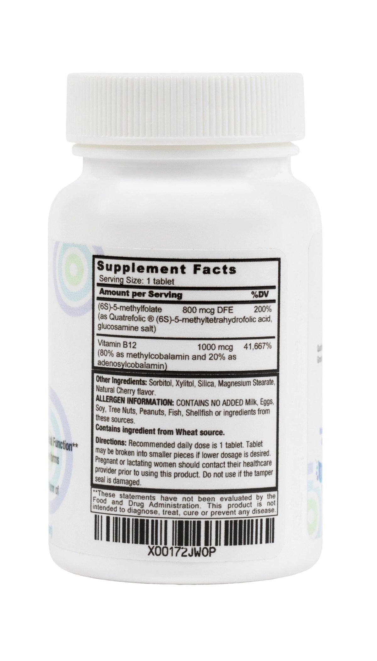 Active Methyl B-12 Folate - Lozenges (60 Count/ 60 Servings)