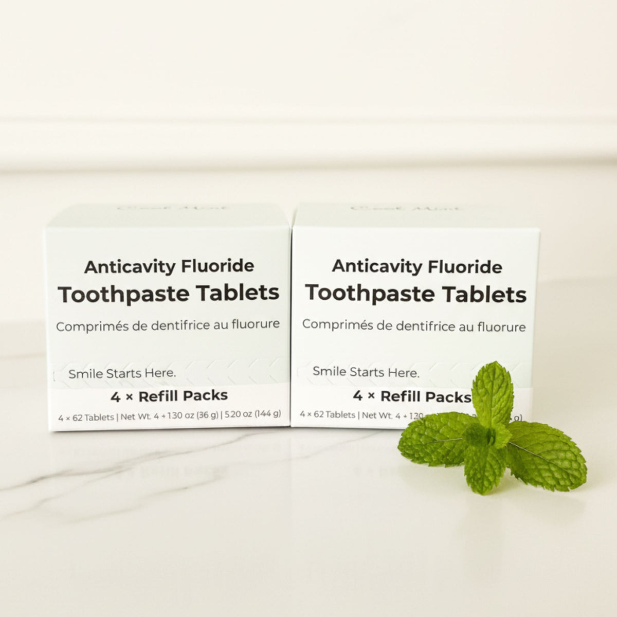 Fluoride Cool Mint Toothpaste Tablets – 4-Month Supply | 5% nHAp