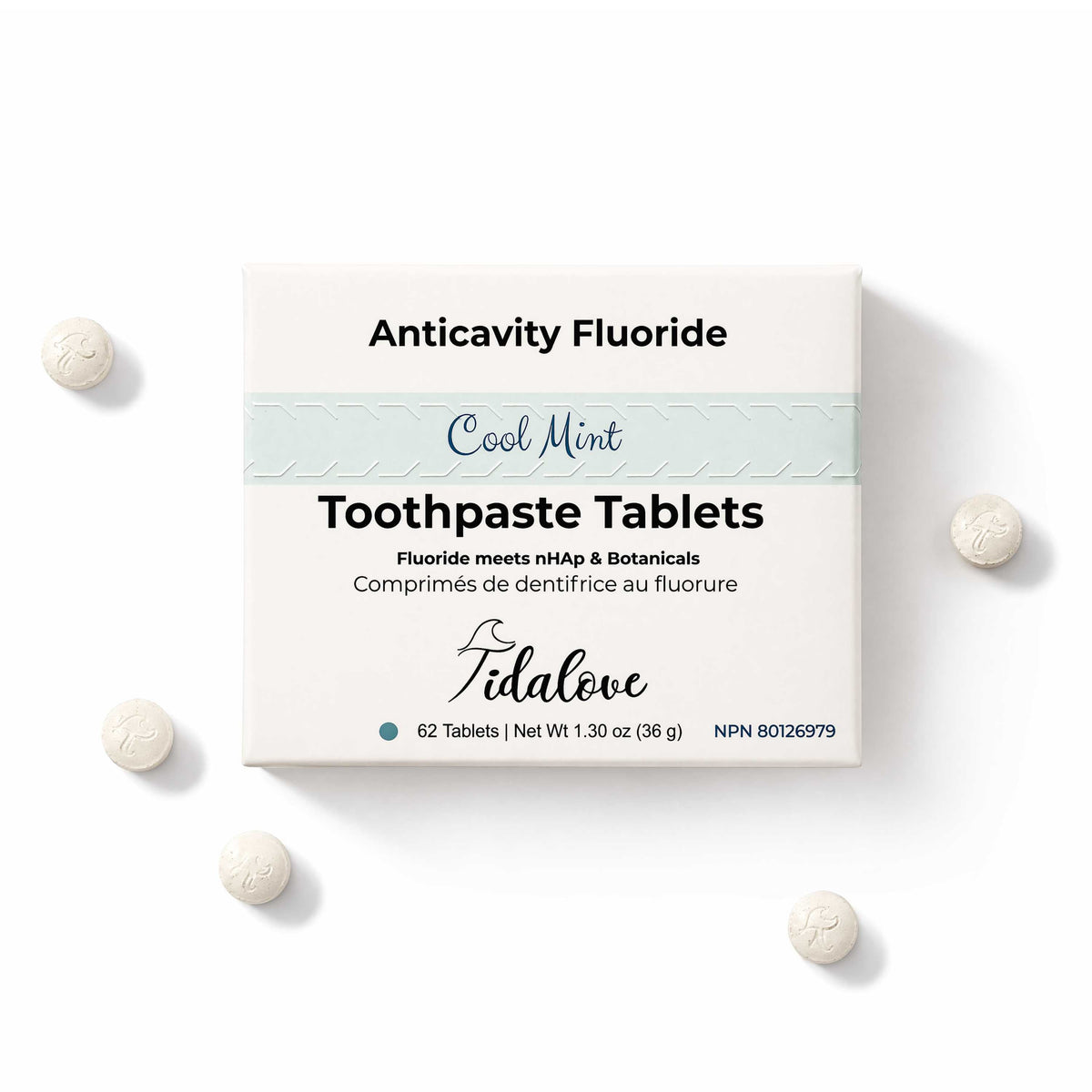 Fluoride Cool Mint Toothpaste Tablets – 1-Month Supply | 5% nHAp