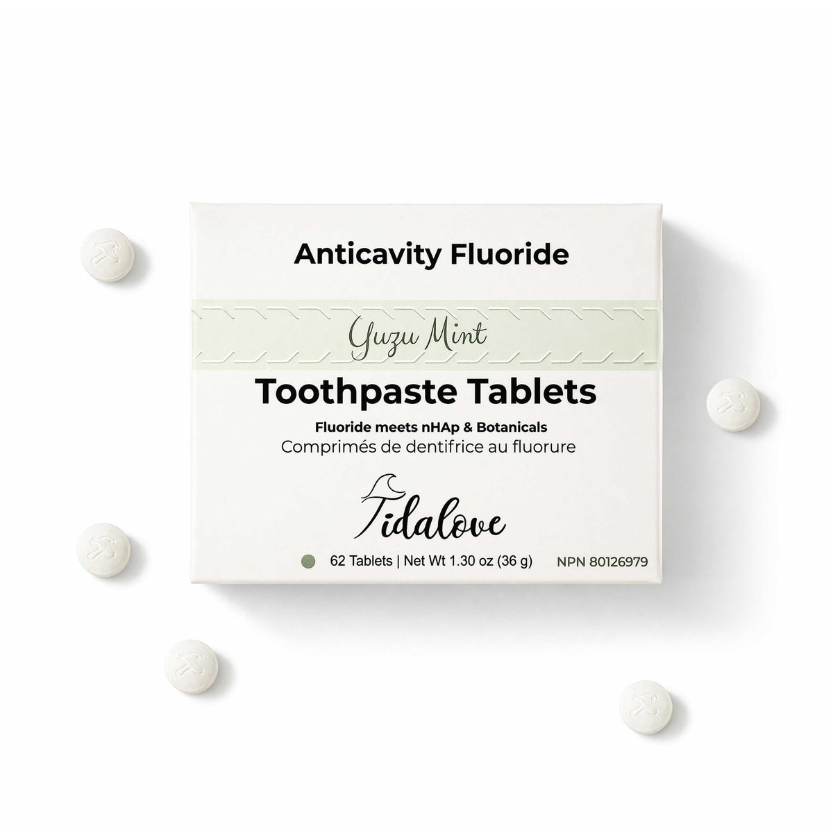 Fluoride Yuzu Mint Toothpaste Tablets – 1-Month Supply | 5% nHAp