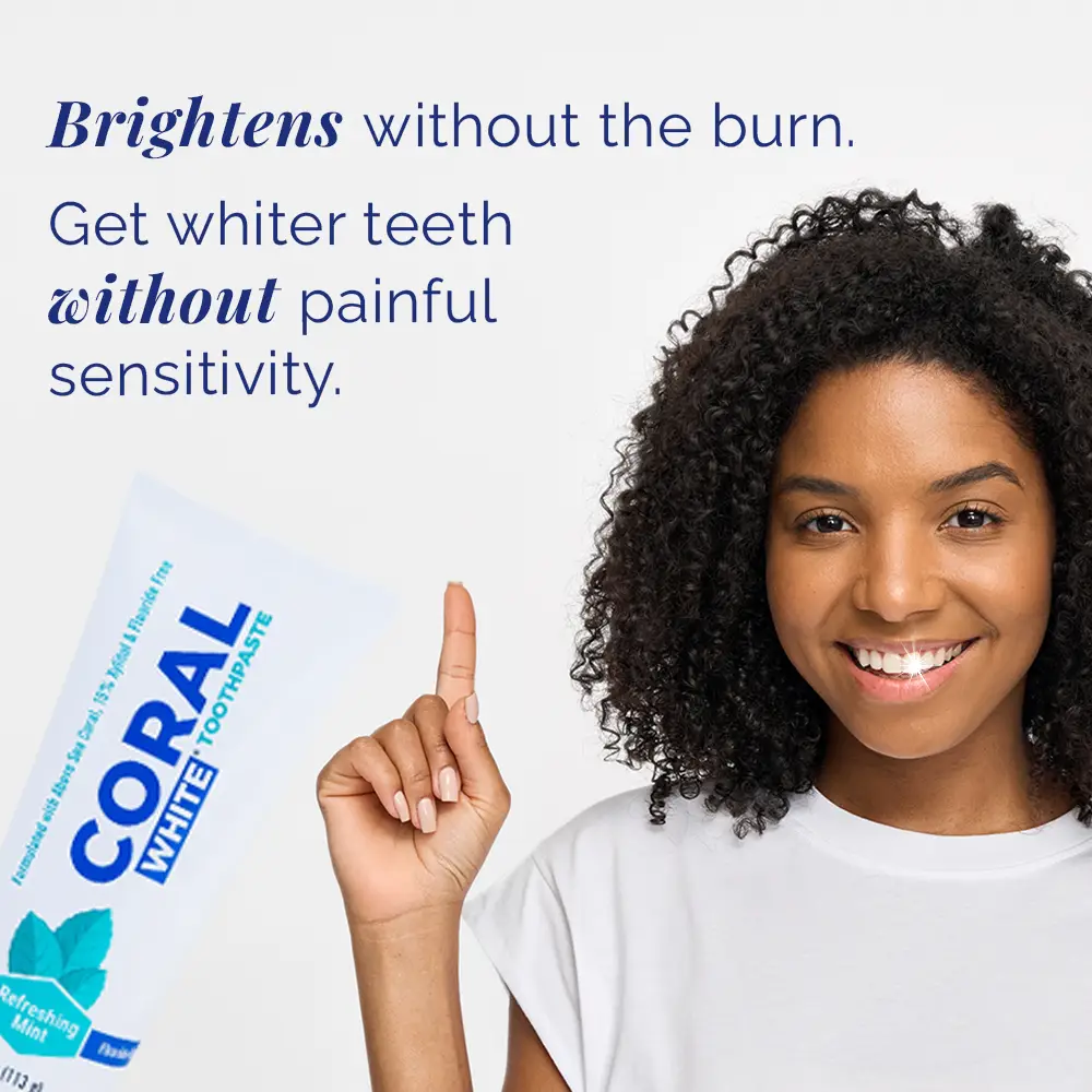 Fluoride Free Toothpaste 3 Pack Coral White Mint (3 Tubes)