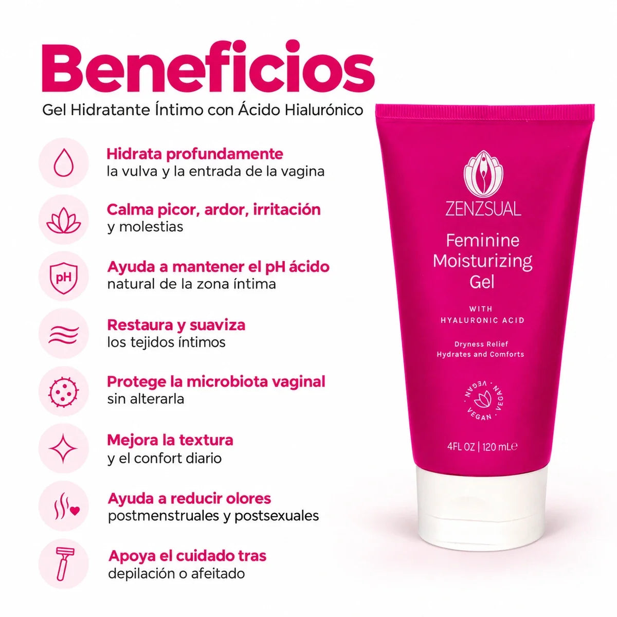 Gel Hidratante Intimo Con Acido Hialurónico