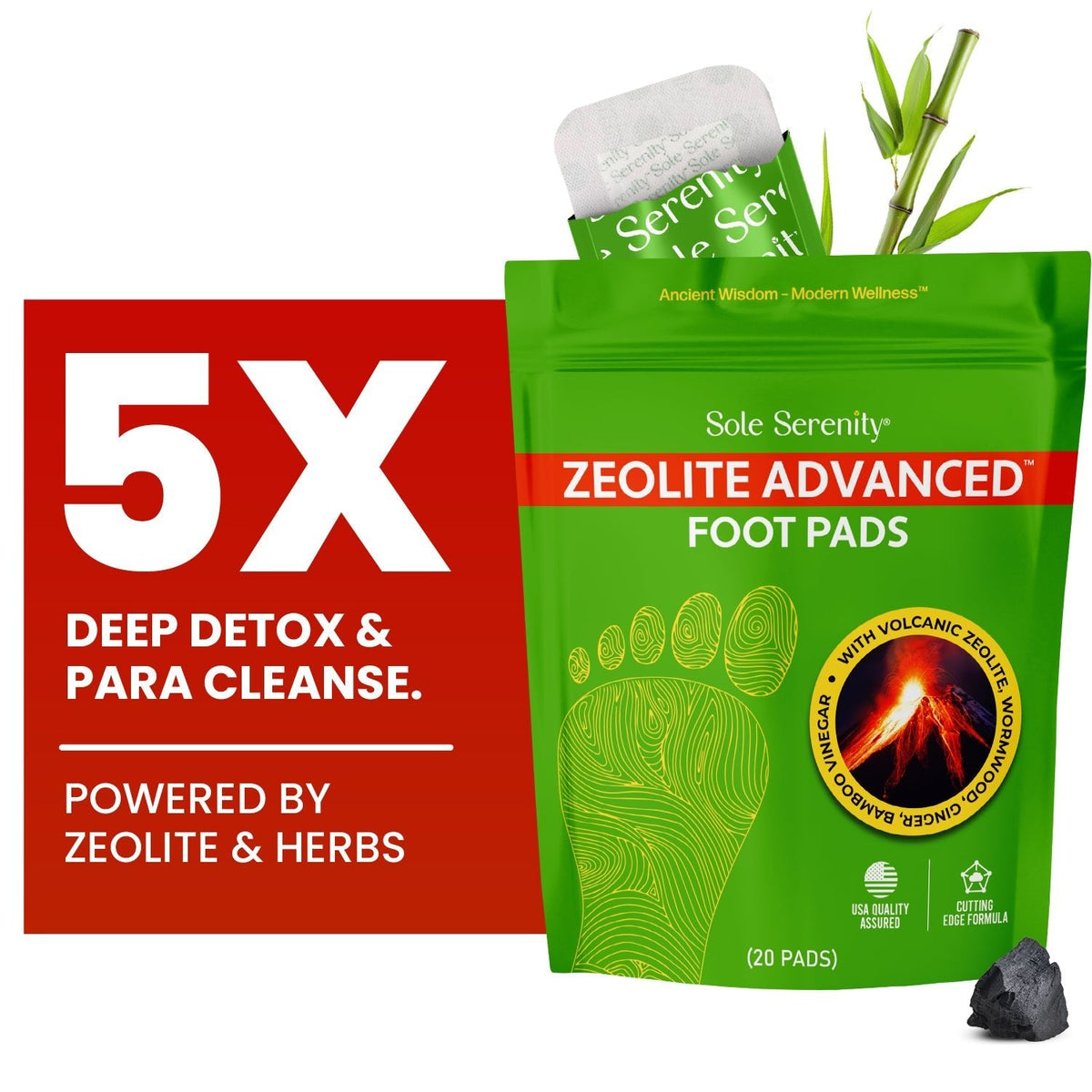 Detox Foot Pads - Zeolite, Ginger, Wormwood